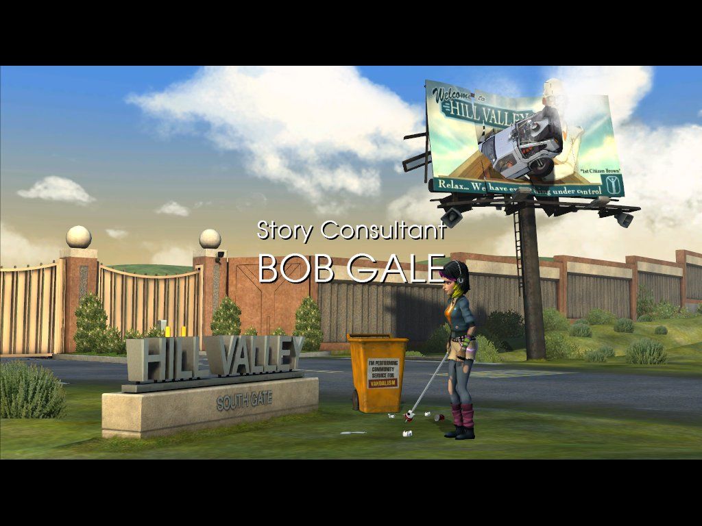 Back to the Future back cover for Wii